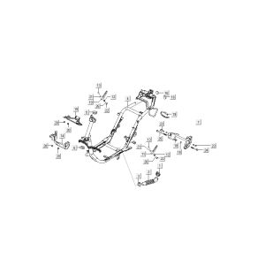 Frame Parts Kymco Super9 AC 2-Stroke Nm Silver - Black