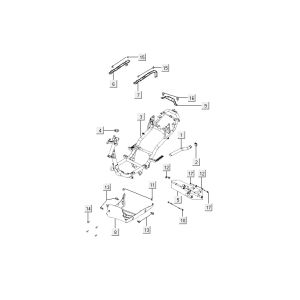 Frame Engine Mount-Hood Kymco Agility Fat 12' 4-stroke special white