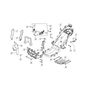 frame engine mount Kymco Grand Dink 2-stroke Silver