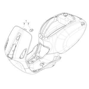 Frame - Vespa Elettrica lock holder 2018-2019