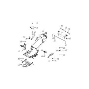 frame accessories Kymco Super8 4-stroke from 2009 Matte black
