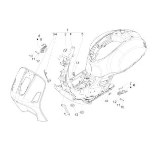 Frame - chassis GTS 125 IU white 544