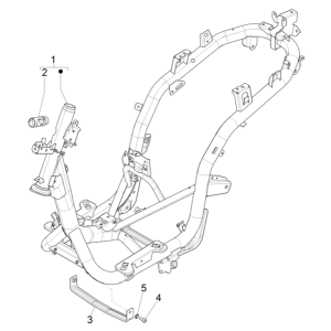 Piaggio Medley 125 ABS E5 2021-2022 chassis and frame (EMEA)
