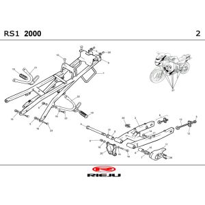 Frame 2 Rieju Rs1 yellow- blue 2001 2-Stroke