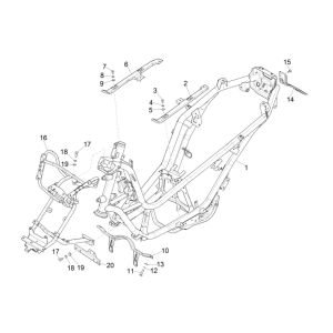 Rama Piaggio MP3 300 HPE/300 HPE SPORT E5 ABS 2020-2022 (EMEA)