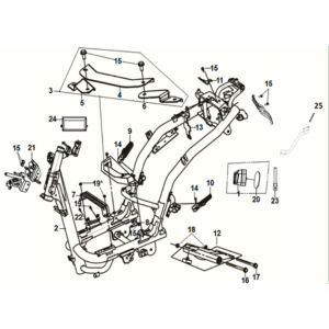 Frame body - engine hanger Sym Fiddle IV 125i LC ABS E5 2020-2021
