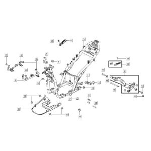 frame parts AGILITY 16+ 4T 125 Matte Metallic Light Blue