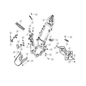 frame parts AGILITY 16+ 4T 200i Matte Metallic Light Blue