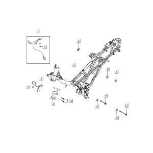 Frame parts Kymco Activ 4-stroke red-black