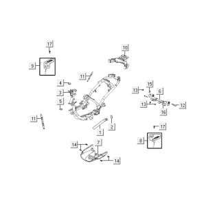 Frame parts Kymco VP50 4t ac black