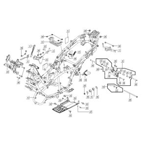 Frame parts Kymco Xciting 400i Pearly Black