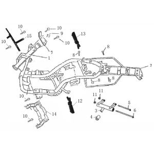 Frame parts Turbho RG50 blue white