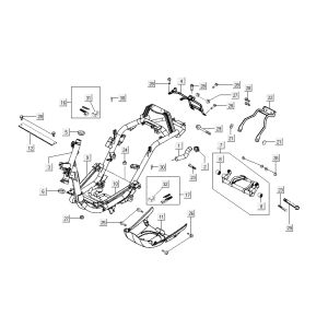 frame Kymco Sento 4-stroke blue