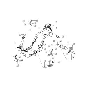 Frame Kymco Super9 2-stroke mm silver