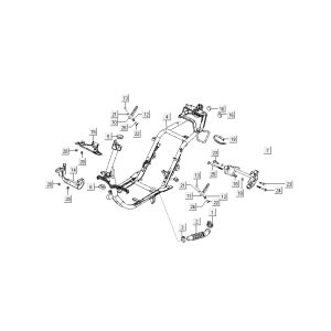 frame Kymco Super9 ac to 2-stroke matt black silver