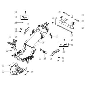 Frame Kymco Super 8 Street 4-stroke red
