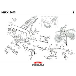 Frame Rieju MRX P-up blue 2008 2-Stroke