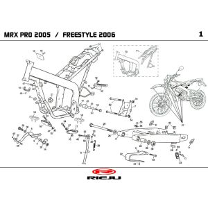 Frame Rieju MRX pro orange 2006 2-Stroke