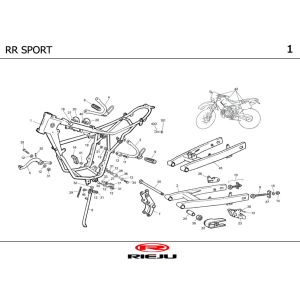 Frame Rieju RR blue 2002 2-Stroke