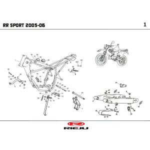 Frame Rieju RR sports black 2005 2-Stroke