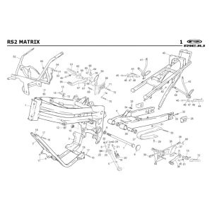 Frame Rieju Rs2 blue 2005 2-stroke