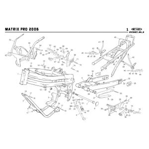 Frame Rieju Rs2 pro blue 2009 2-stroke