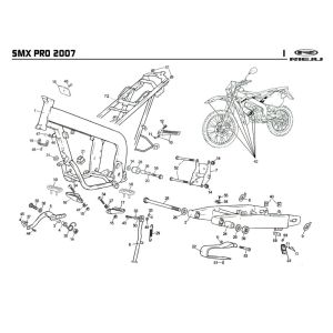Frame Rieju SMX pro orange 2008 2-stroke