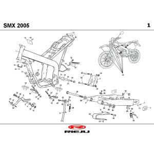 Frame Rieju SMX black 2006 2-stroke
