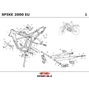 Frame Rieju Spike sports grey 2002 2-stroke