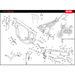 Frame Rieju Tango blue 2008 2-stroke