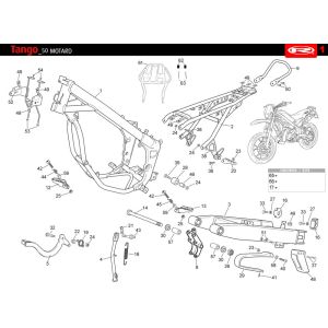 Frame Rieju Tango blue 2010 2-stroke