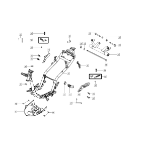 Frame Kymco Super8 Street 50i E4 Matt Black