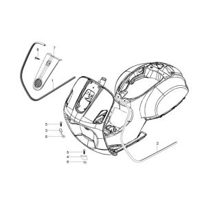 Frame Vespa Lx -stroke grey apuano 769/B
