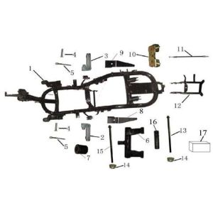 Frame parts AGM LX black