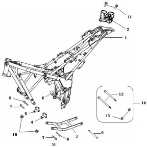Frame parts AGM Strada