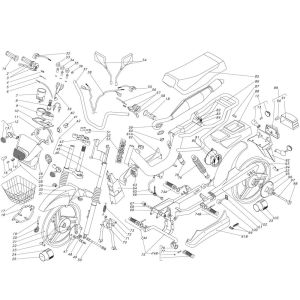 Frame parts Beta Cyclo 45km blue 2007 2-stroke