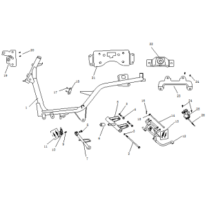 Frame parts China Ape50 black