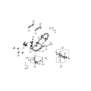 Frame parts Kymco Carry 4-stroke white