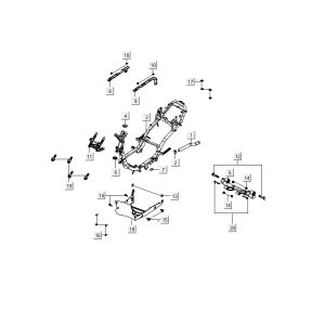 Frame parts Kymco Delivery 4-stroke black
