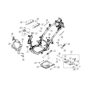 Frame parts Kymco New Dink 4-stroke black metallic