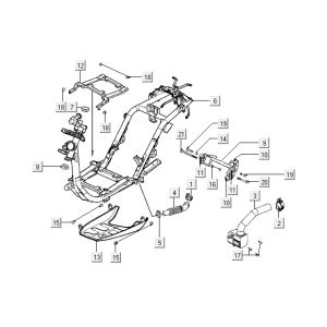 Frame parts Kymco Vitality 2t ac pearl silver