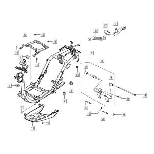 Frame parts Kymco Vitality 4t ac diamond-black
