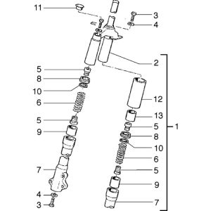 Front fork parts Piaggio Liberty 2-stroke up to 2005