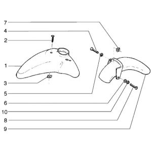 Mudguard Piaggio Liberty 2-stroke up to 2005