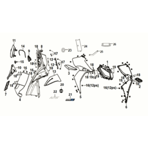 Front cover - inner box Sym Jet 14 125I AC E5 2021-2024 RICH GRAY (GY-430C)