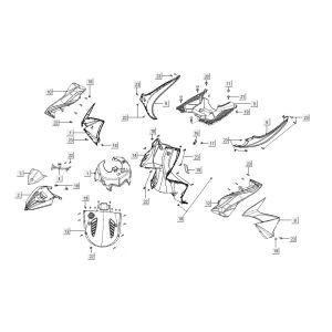 Front cover front fender Kymco Super8 R E5 NARDO GRIJS