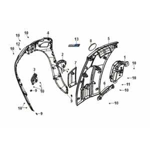 Front cover Sym Fiddle IV 50 E5 Green (GN-546U)
