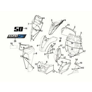 Front cover Sym Symphony ST 50 E5 Black (BK-7C)