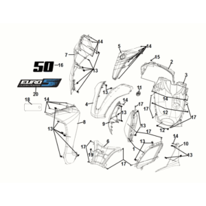 Front cover Sym Symphony ST 50 E5 Gray (GY-7547UL)