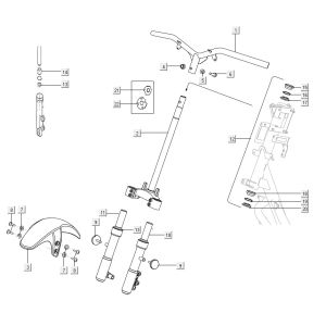 Front fork Niu M1 matt black